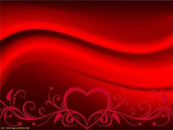 red Valentines Day card drawing