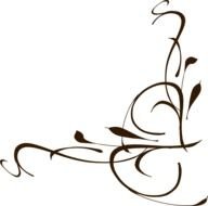 Floral Swirl Clip Art N23