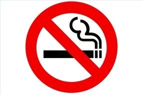 Clip art of Stop Smoking sign
