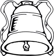 Christmas Bell, vintage drawing