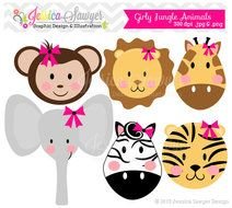 Jungle Animals Baby Shower Clip Art N4