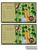 Free Printable Jungle Theme Baby Shower Invitation