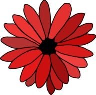Red Flower Clip Art N33