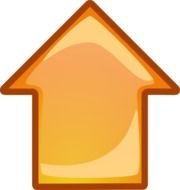 big orange arrow drawing