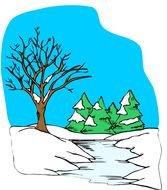 Snowy Woods Clipart drawing