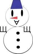 snowman picture with geometric figures