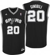Ginobili Spurs Jersey Black