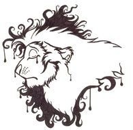 Lion Face Clip Art drawing