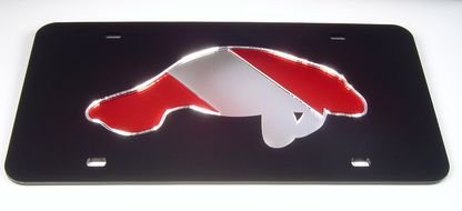 Dive Flag License Plate drawing