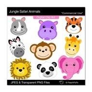 Cute Safari Animals Clip Art N5