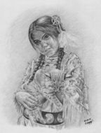 Native American Indian Girl Drawings N3