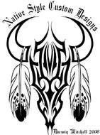Tribal Buffalo Skull Tattoo