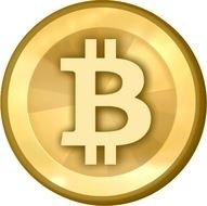 Bitcoin b Logo drawing