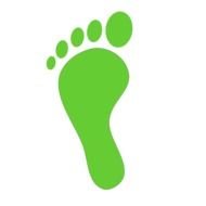 Green Foot Print as a Clip Art