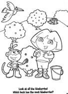 black and white picture of dora for coloring