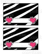 Zebra Print Heart Clip Art