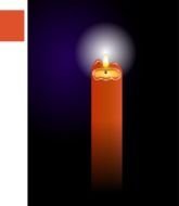 Candle as a graphic illustration