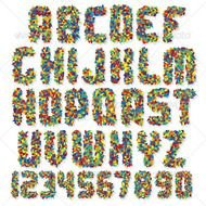 Decorative Font Vector Illustration