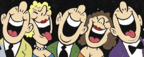 animated laughing people