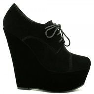 Black Wedge Heels