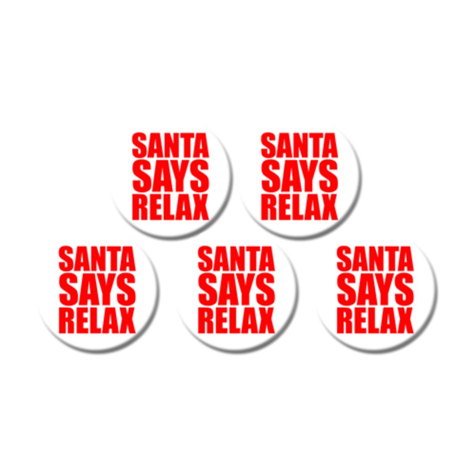 Santa Says Relax Vinyl Stickers Father Christmas Stocking Filler