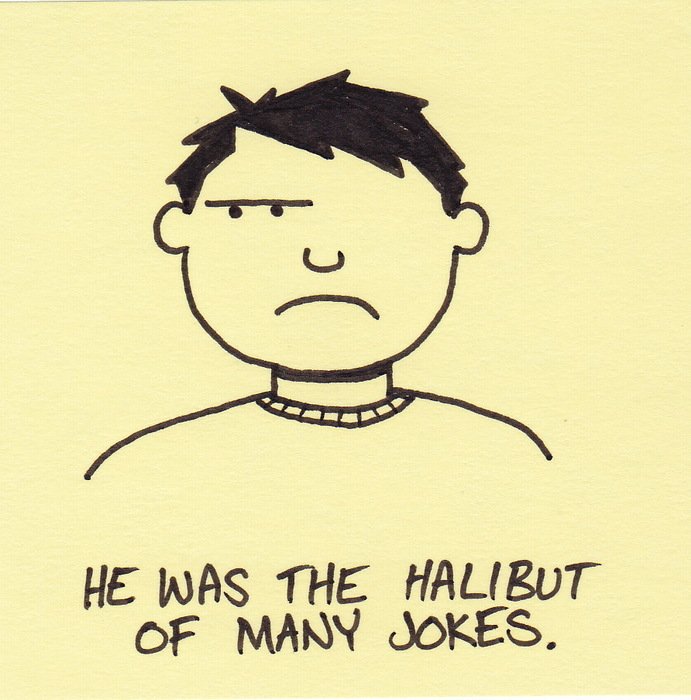 Cartoon Halibut drawing