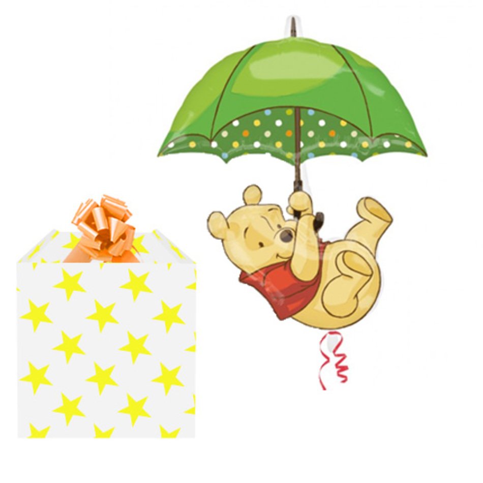 Winnie The Pooh With Balloon Clip Art N2