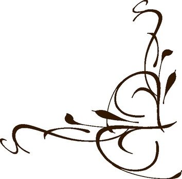 Floral Swirl Clip Art N23