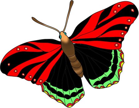Red Butterfly Clip Art N18