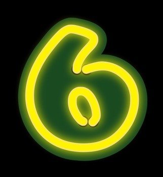 Number 6 Clip Art N37