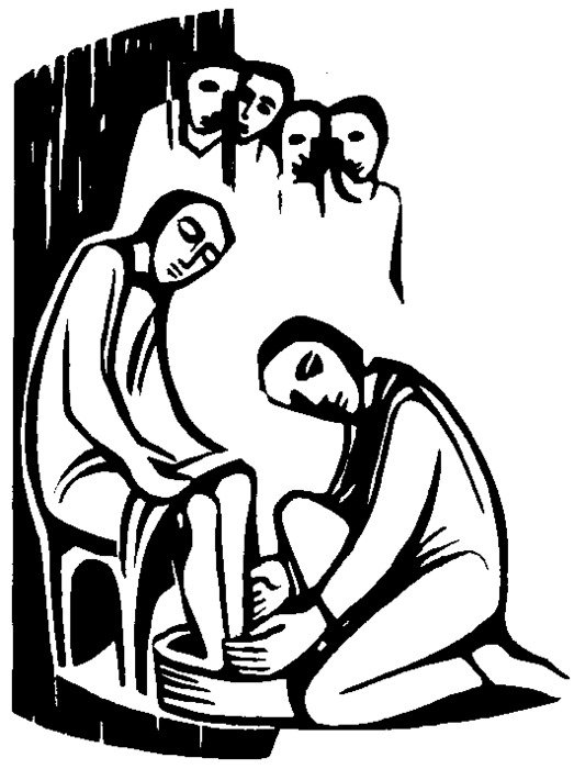 Jesus Washing Disciples Feet Clip Art