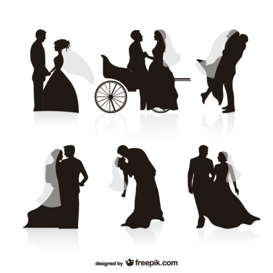 Wedding Silhouette Clip Art N7