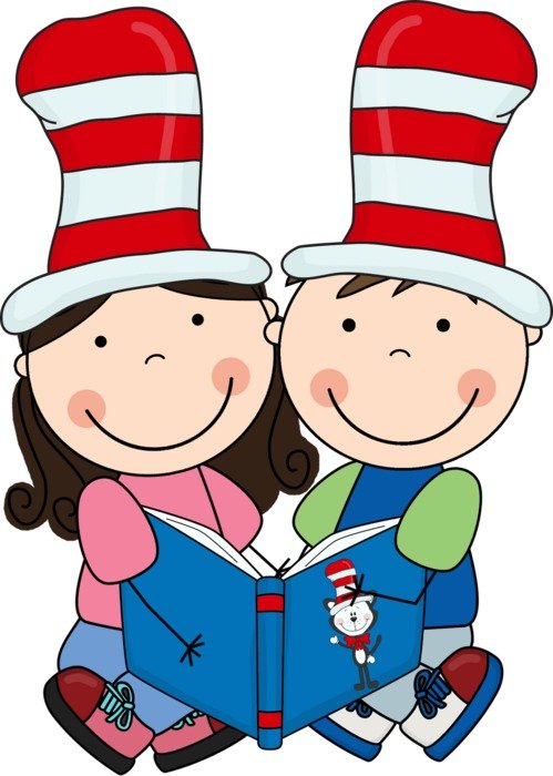 Clip art of the Children with a book