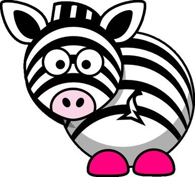 Cartoon Zebra Clip Art N38