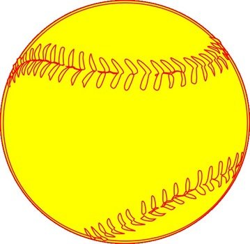 Yellow Softball Clip Art Free N2