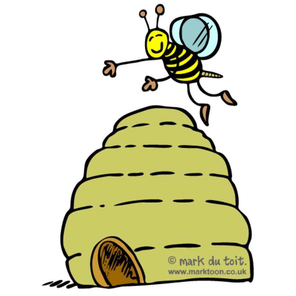Cartoon Bee Hive Clip Art N20