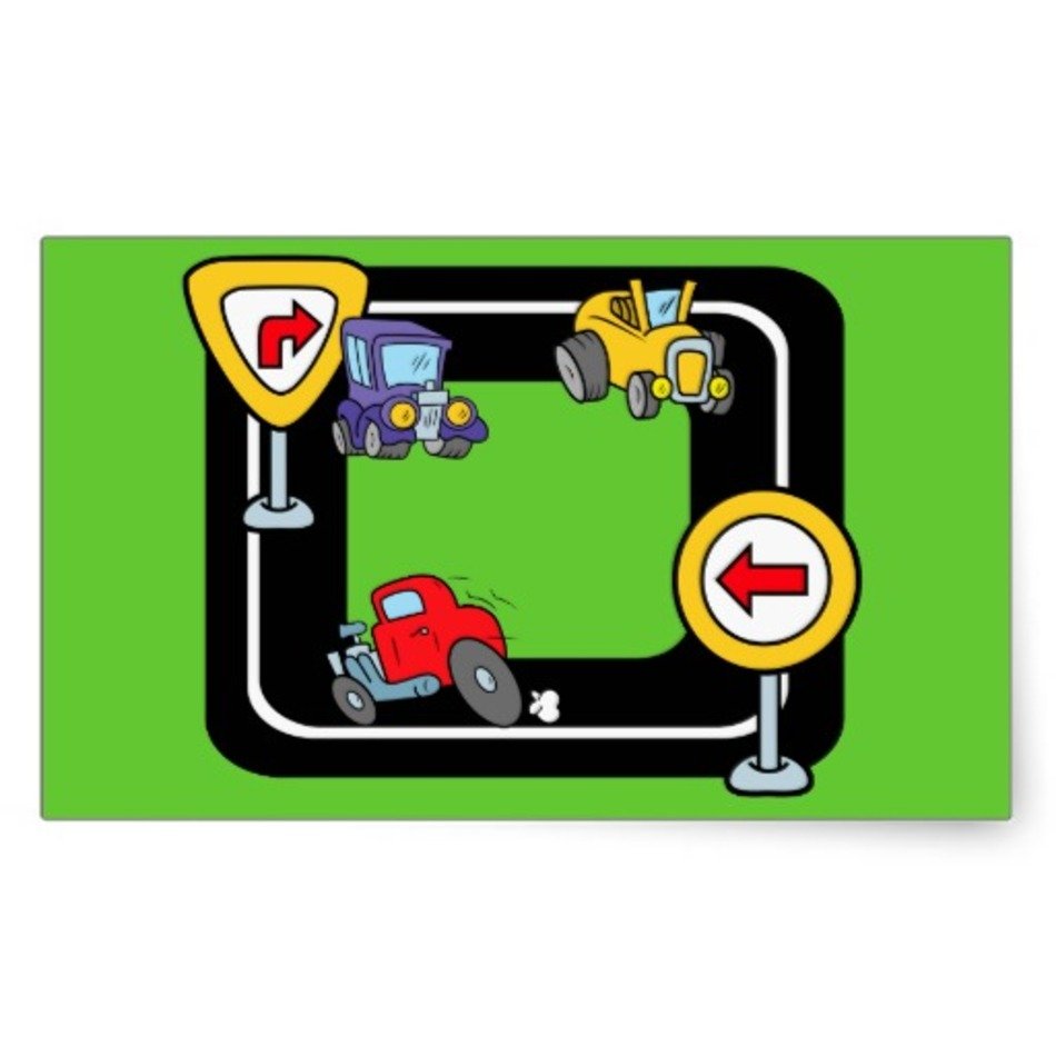 Cartoon Race Car Track N2