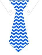 Clip art of Blue And White Chevron Bow Tie