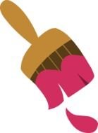 brush in pink paint