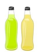 two cartoon bottles