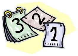 Different calendar dates clipart