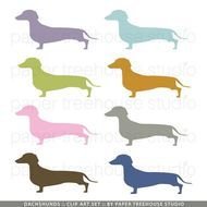 Dachshund Weiner Dog Clip Art N3