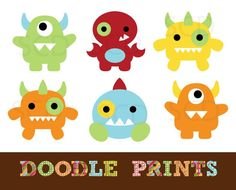 Cute Monster Clip Art N71