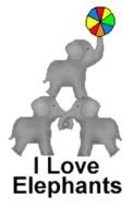 Elephants Clip Art drawing