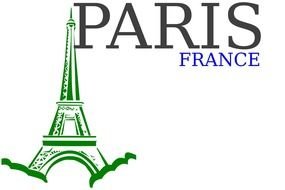 Colorful drawing from Paris,France clipart