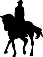 Horse Silhouette and man drawing
