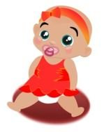 small Baby Girl drawing