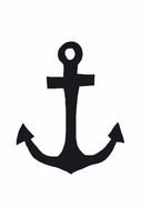 black small Anchor Drawing