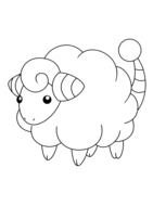 Mareep Pokemon Coloring Pages drawing