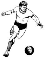 drawing of a playing soccer